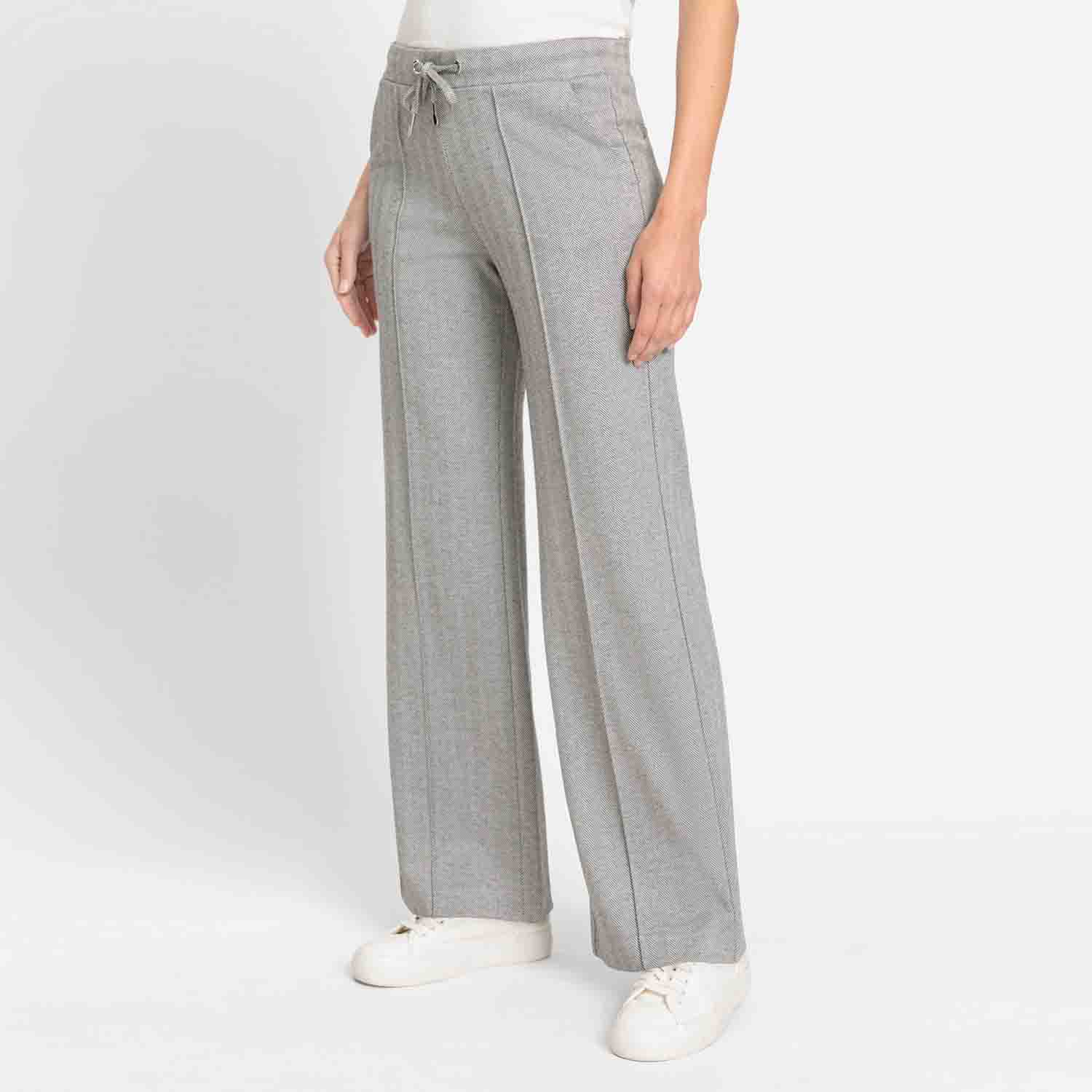 OLSEN Pearl Grey Casual Trousers - 14002209 1 Olsen Smart Simplicity 24 09 02 80092 14002209