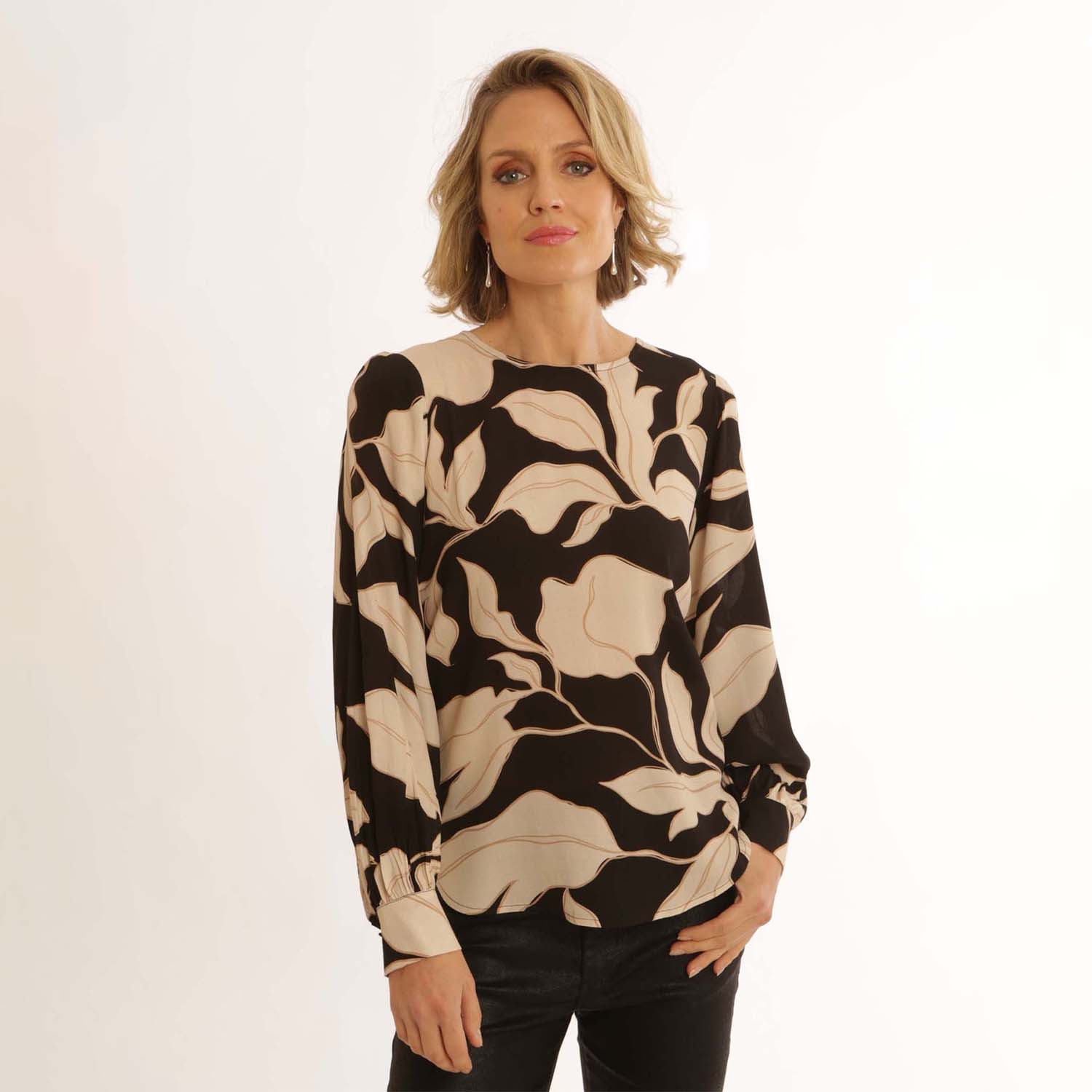 POMODORO Lily Blouse in Black - 12459 1 POMODORO Lily Blouse in Black 12459