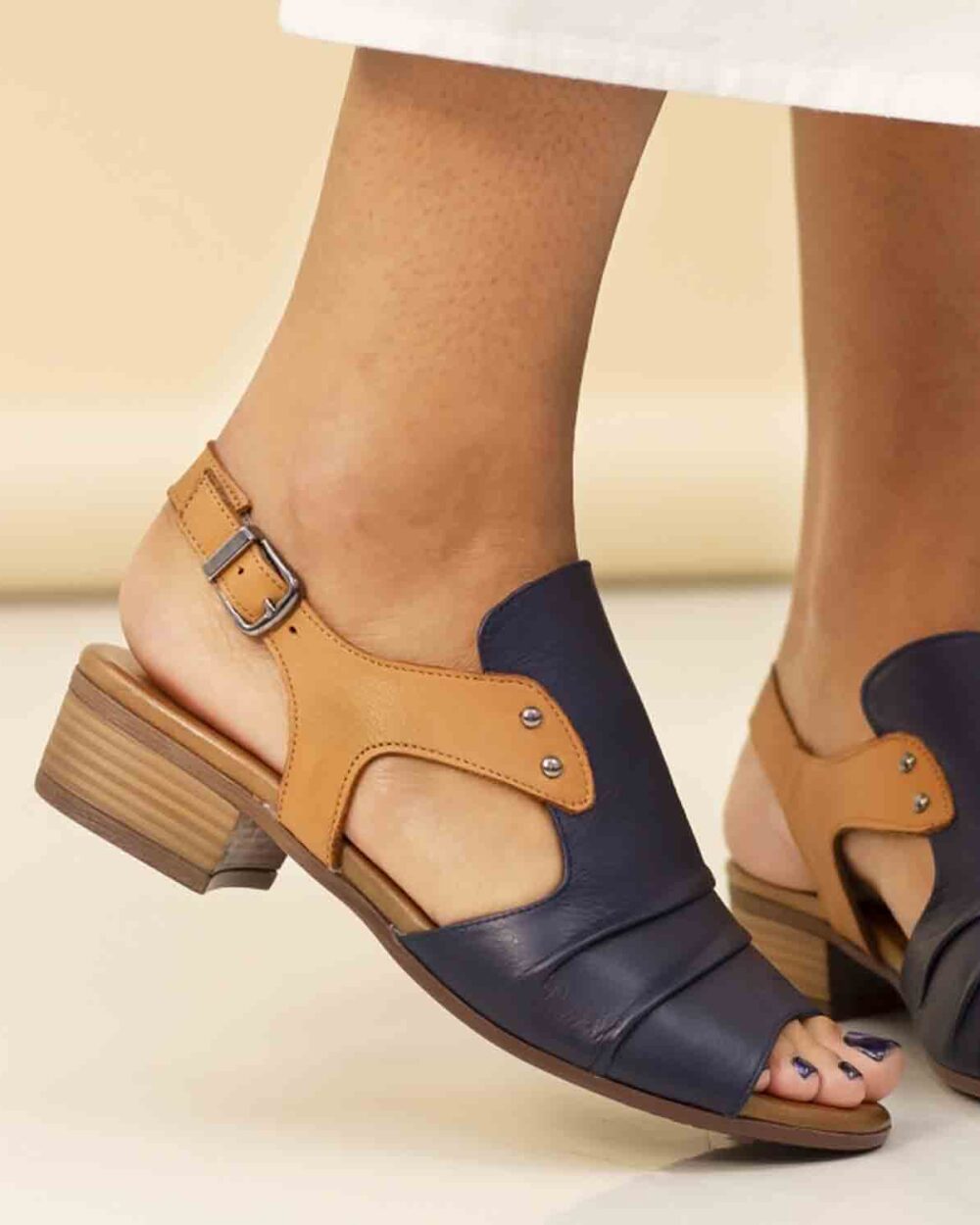 jaden navy leather sandal p7217 413141 image
