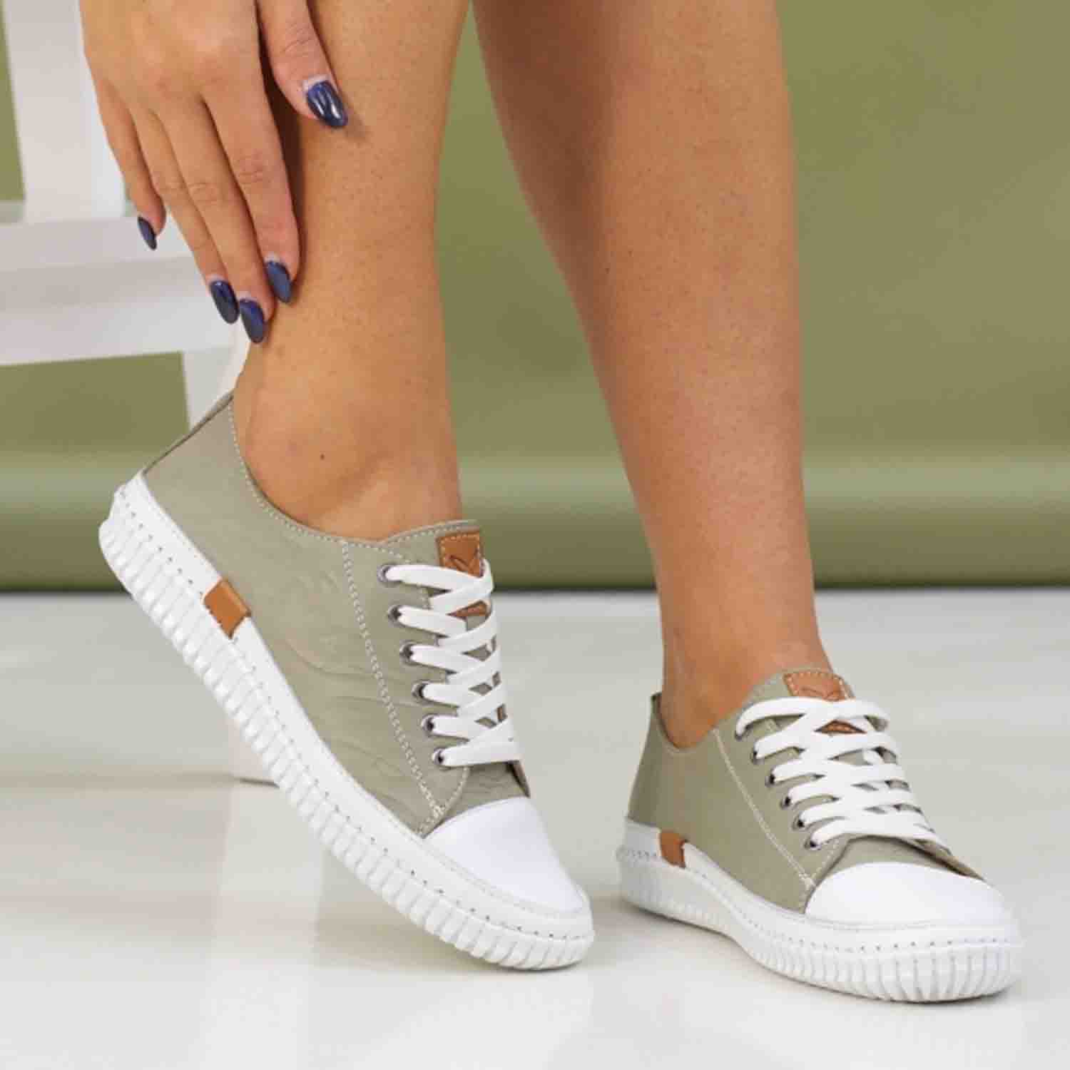 LUNAR Truffle II Khaki Leather Plimsoll - FLK039 1 truffle ii khaki leather plimsoll p7207 413423 image