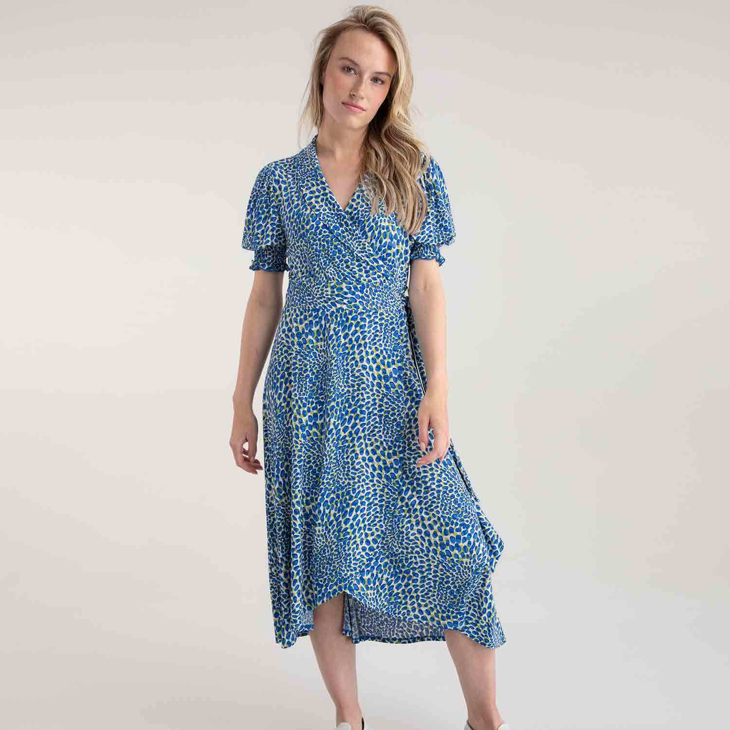 MARBLE Short Sleeve Dress in Cobalt - 7927 1 7927 153 1