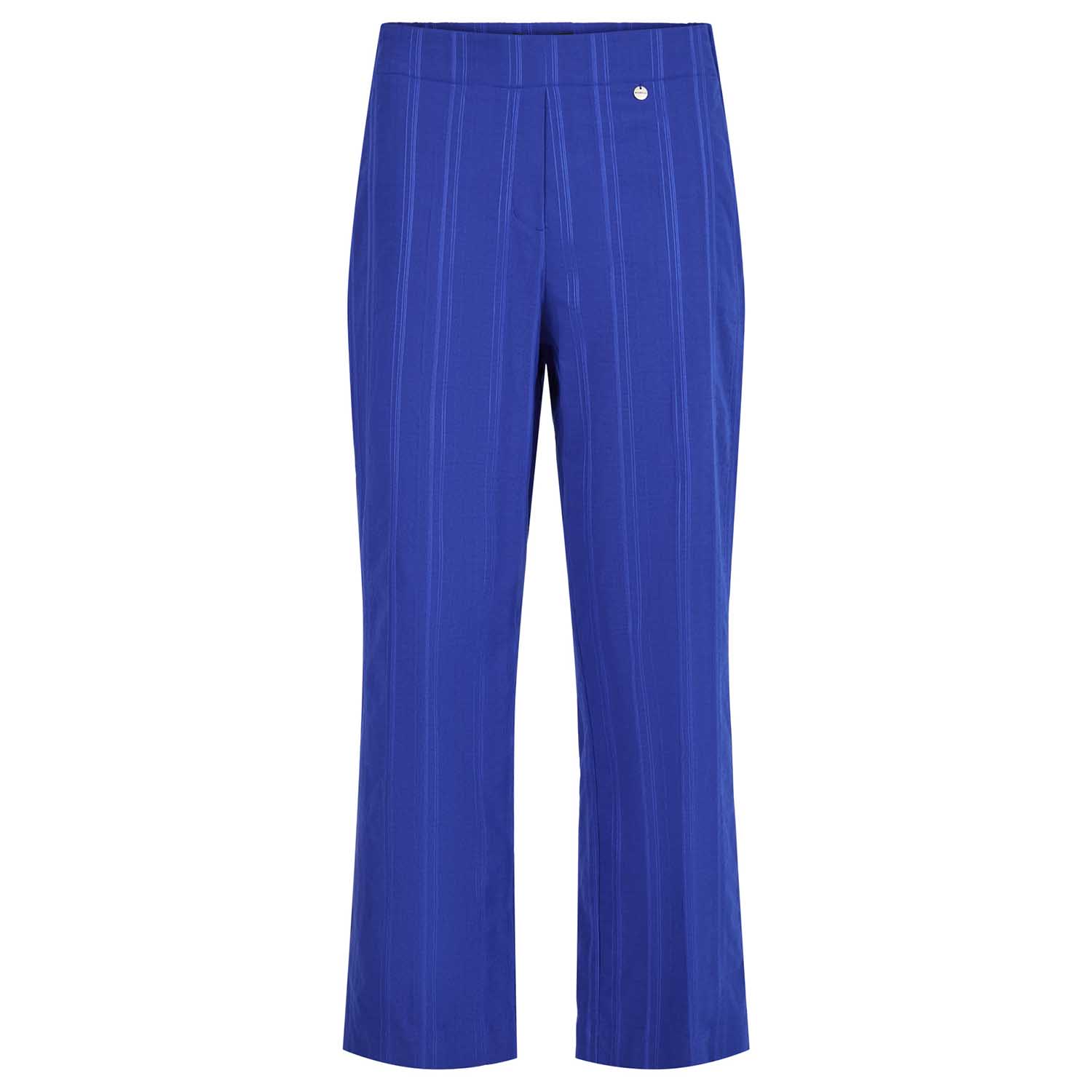 ROBELL Anna 09 Seersucker Cotton Blend Ankle Grazer Trousers in Denim Blue – 53613-54554-68 1 152 53613 54554 DEN68A