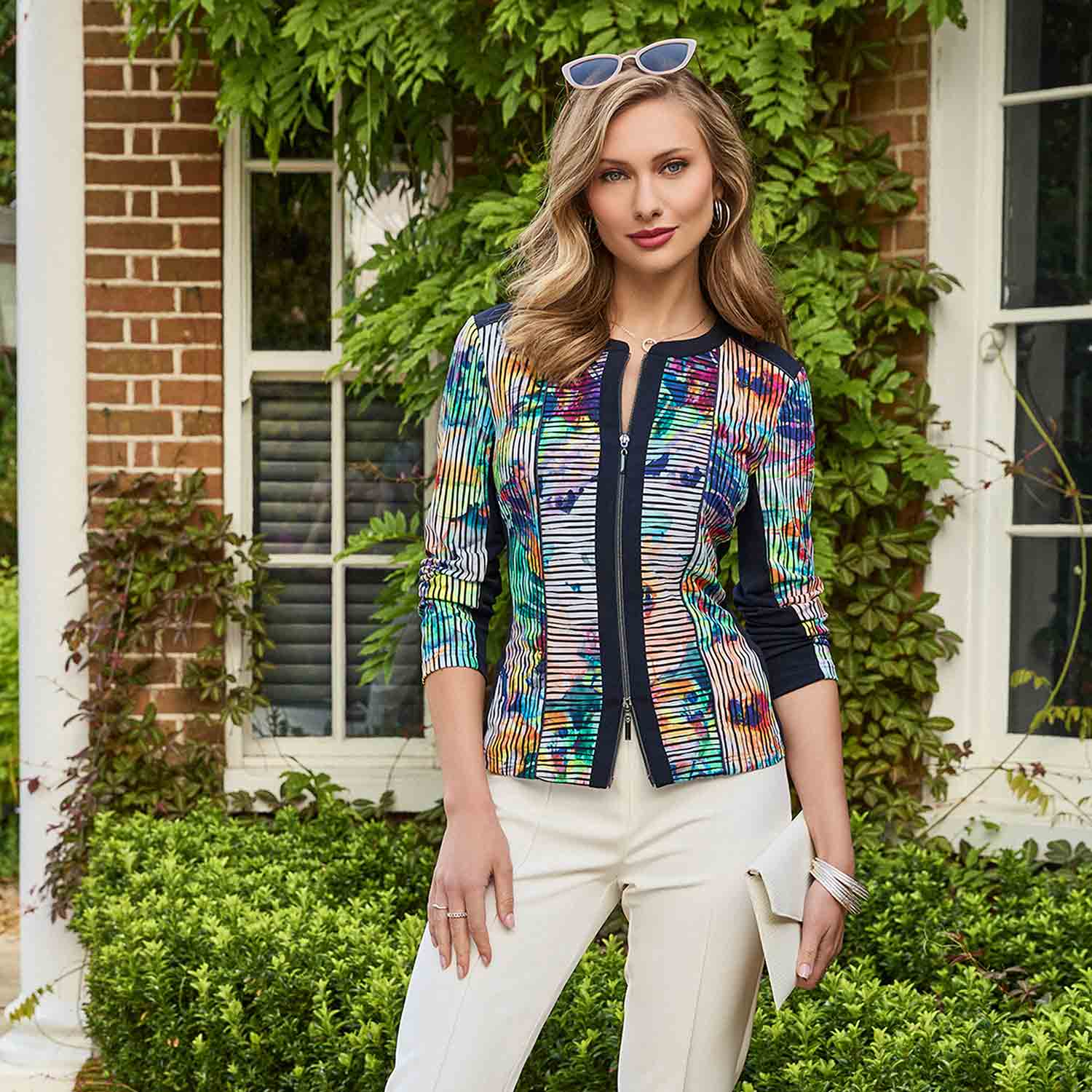 TIA Zipped Jacket in Multi - 77634-7963 1 152 77634 07963R