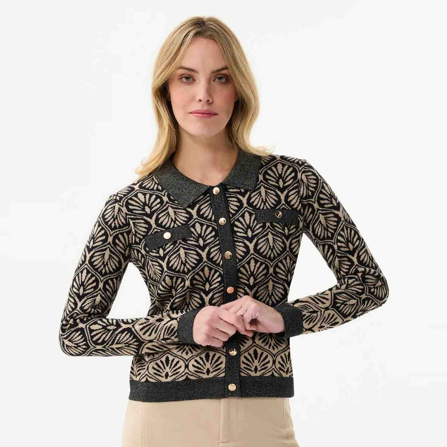 LEO & UGO AW400 JACKET-BLACK/BEIGE 1 AW400 1
