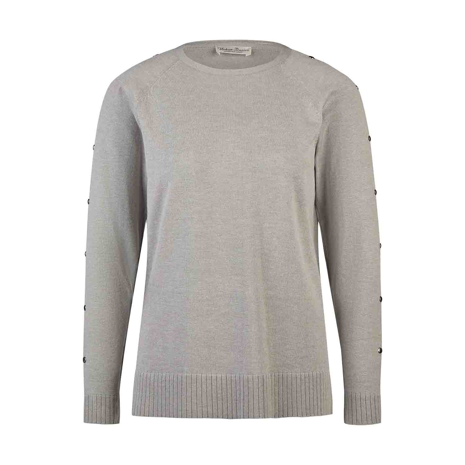 BARBARA LEBEK Crew Neck Sweater in Steel - 45460052 1 Barbara Lebe Winter 2025 923 45460052