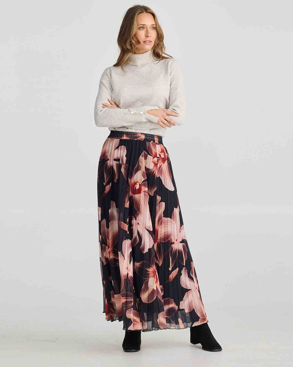 BT25012 1 Alias Pleated Skirt Night Orchid 5