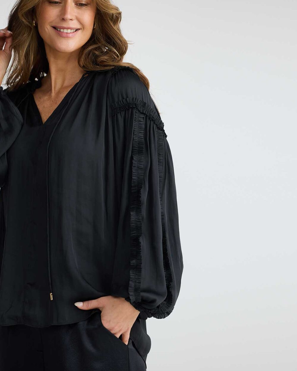 BT25038 1 Ritz Blouse Black 2