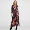 BT25122 3 Rossellini 3qtr Sleeve Dress Night Orchid 1