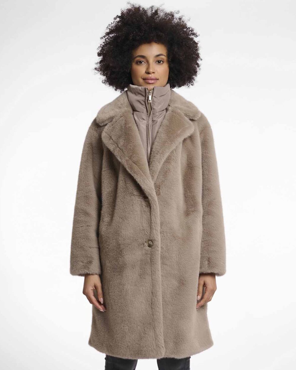 Rino Pelle Toffee Single Breasted Geesje Coat