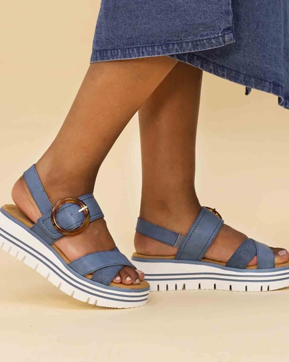 elise mid blue sandal p7383 424681 image