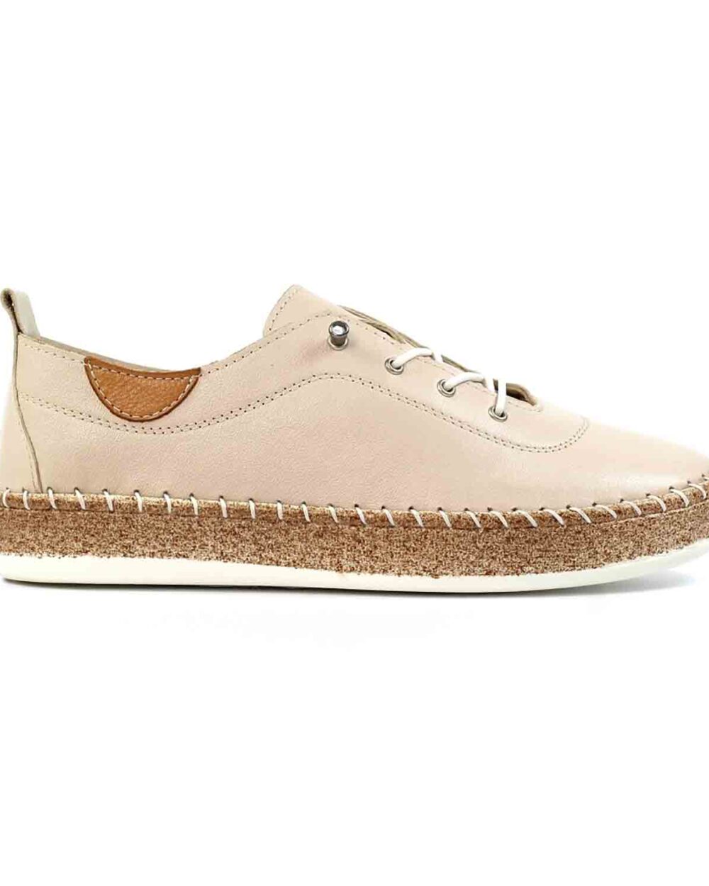 evie cream leather plimsoll p7128 407743 image
