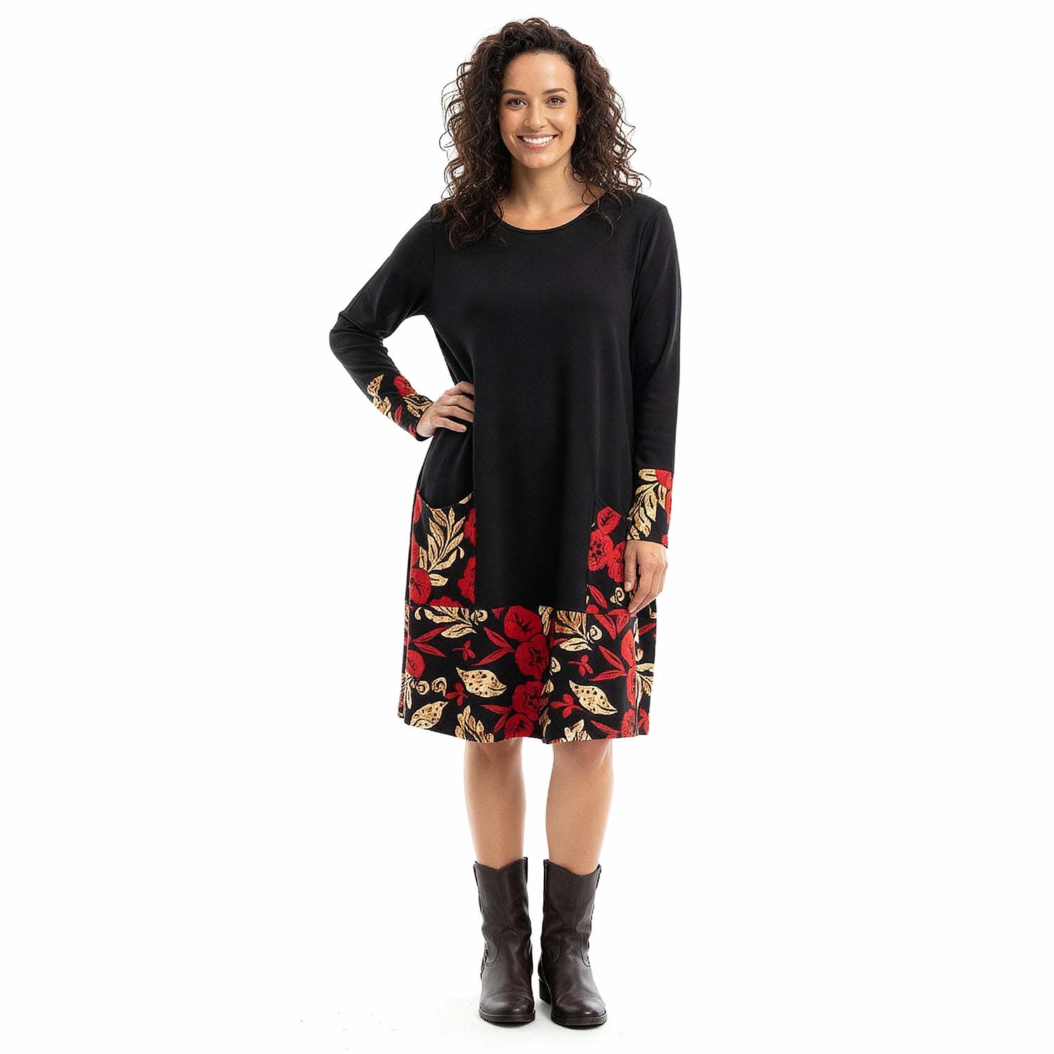 ORIENTIQUE OQ91222 PATCH DRESS-PRINT 1 91222