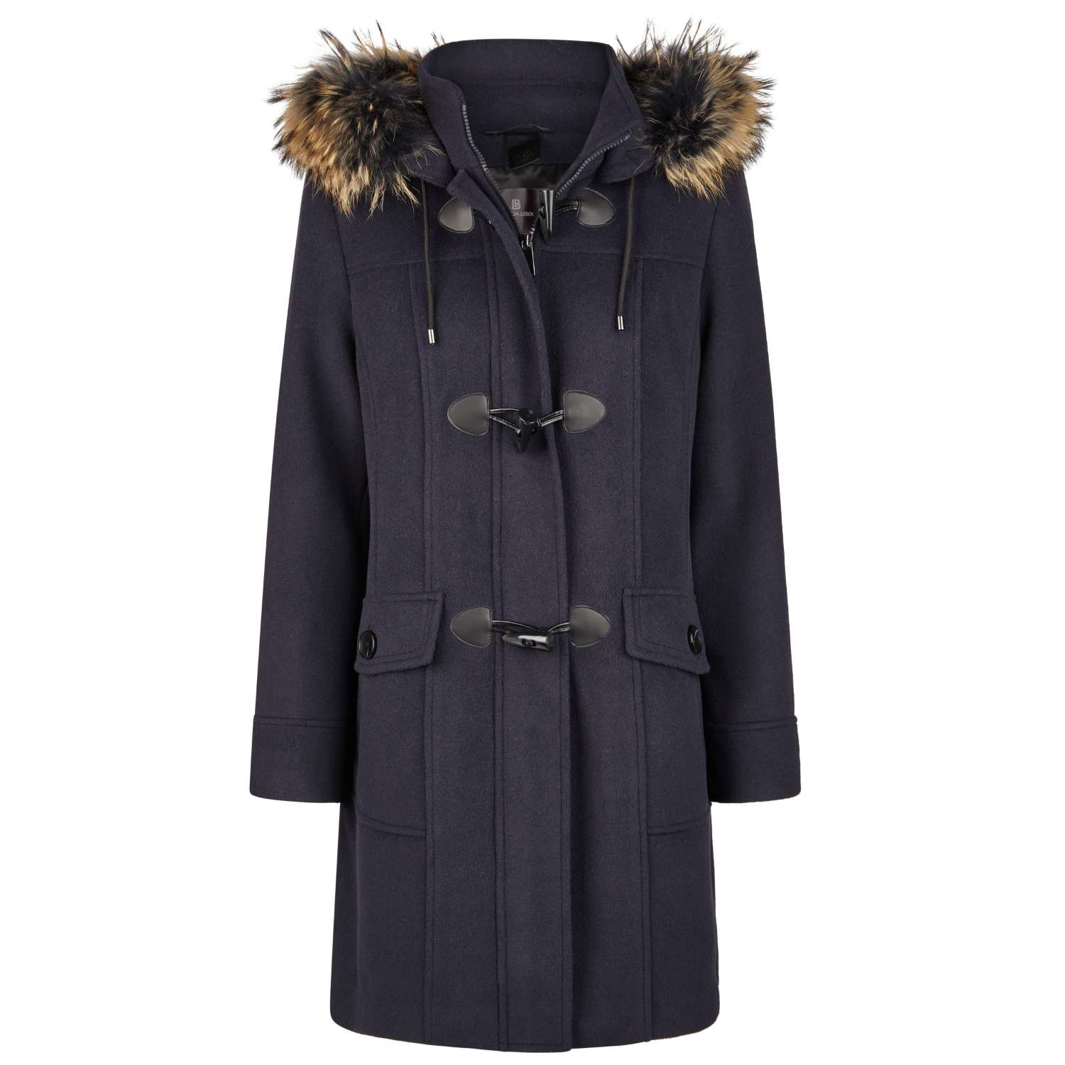 BARBARA LEBEK 30050052 DUFFLE COAT HOOD-NAVY 1 Barbara Lebe Winter 2025 880 30050052