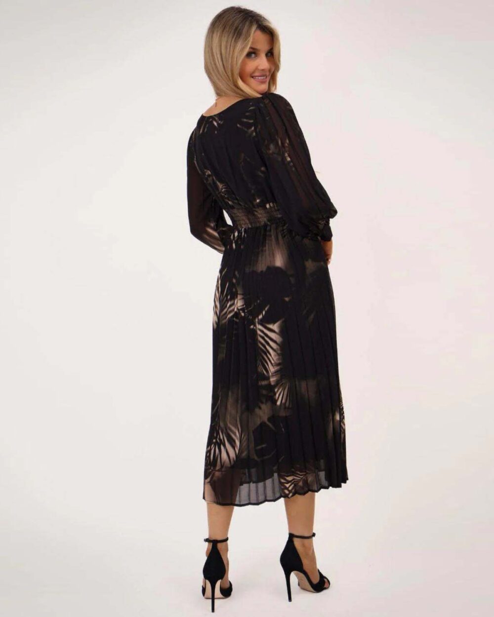 Kate Pippa Hannah Dress In Black Print 7