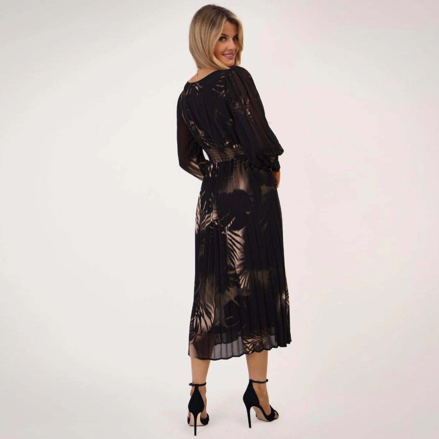 KATE & PIPPA HANNAH PRINT DRESS-BLACK 2 Kate Pippa Hannah Dress In Black Print 7
