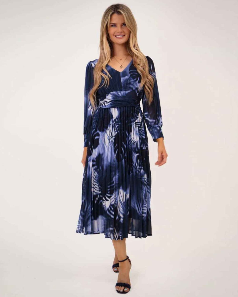 Kate Pippa Hannah Dress In Navy Print