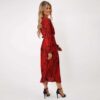 Kate Pippa Positano Midi Dress In Red Print 8