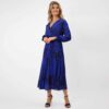 Kate Pippa Positano Midi Dress In Royal Blue Print 3 a4811560