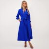 Kate Pippa Victoria Taffeta Midi Dress In Royal Blue