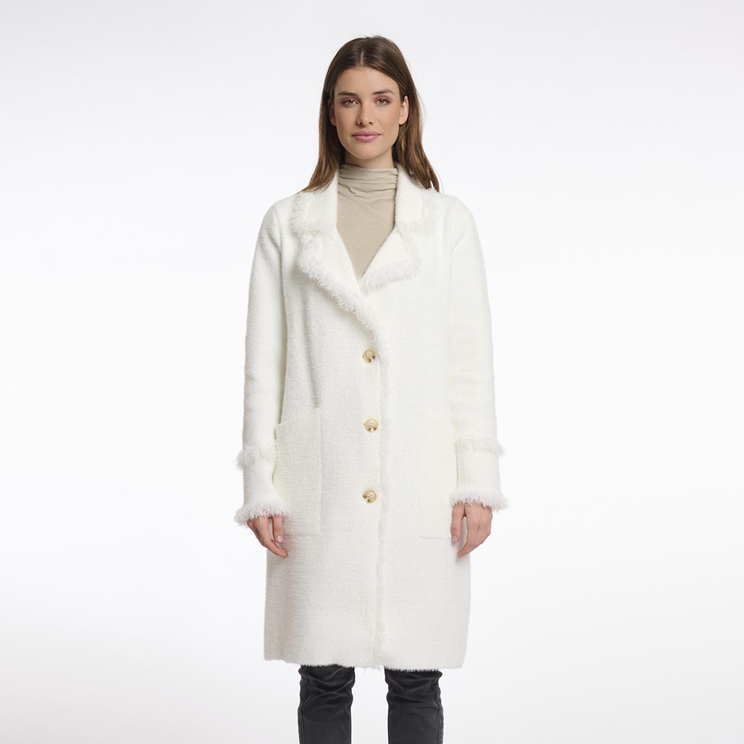 RINO & PELLE Catena Coatigan-WHITE 1 RinoPelle AW25 70 Catena.5002511