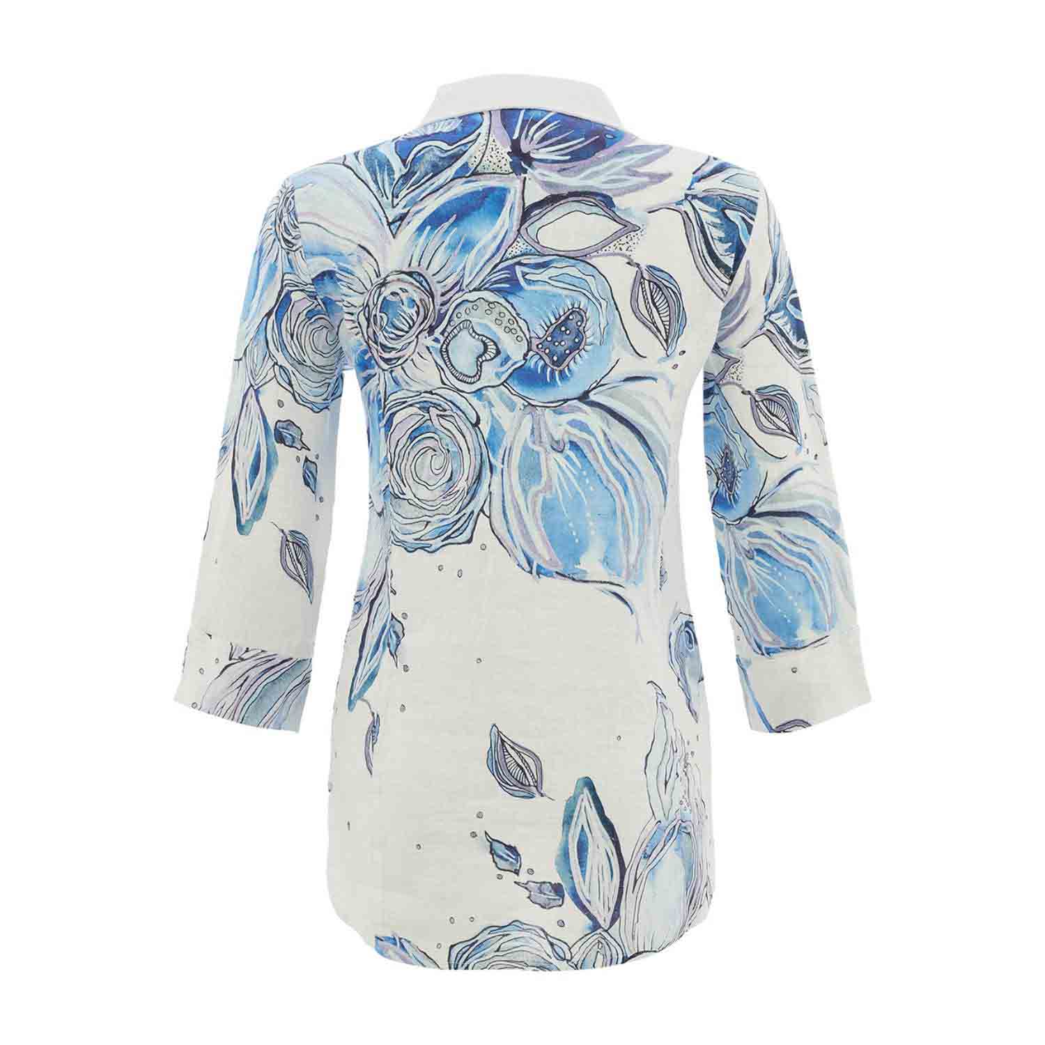 DOLCEZZA 26652 SHIRT-WHITE & BLUE 3 26652 as back