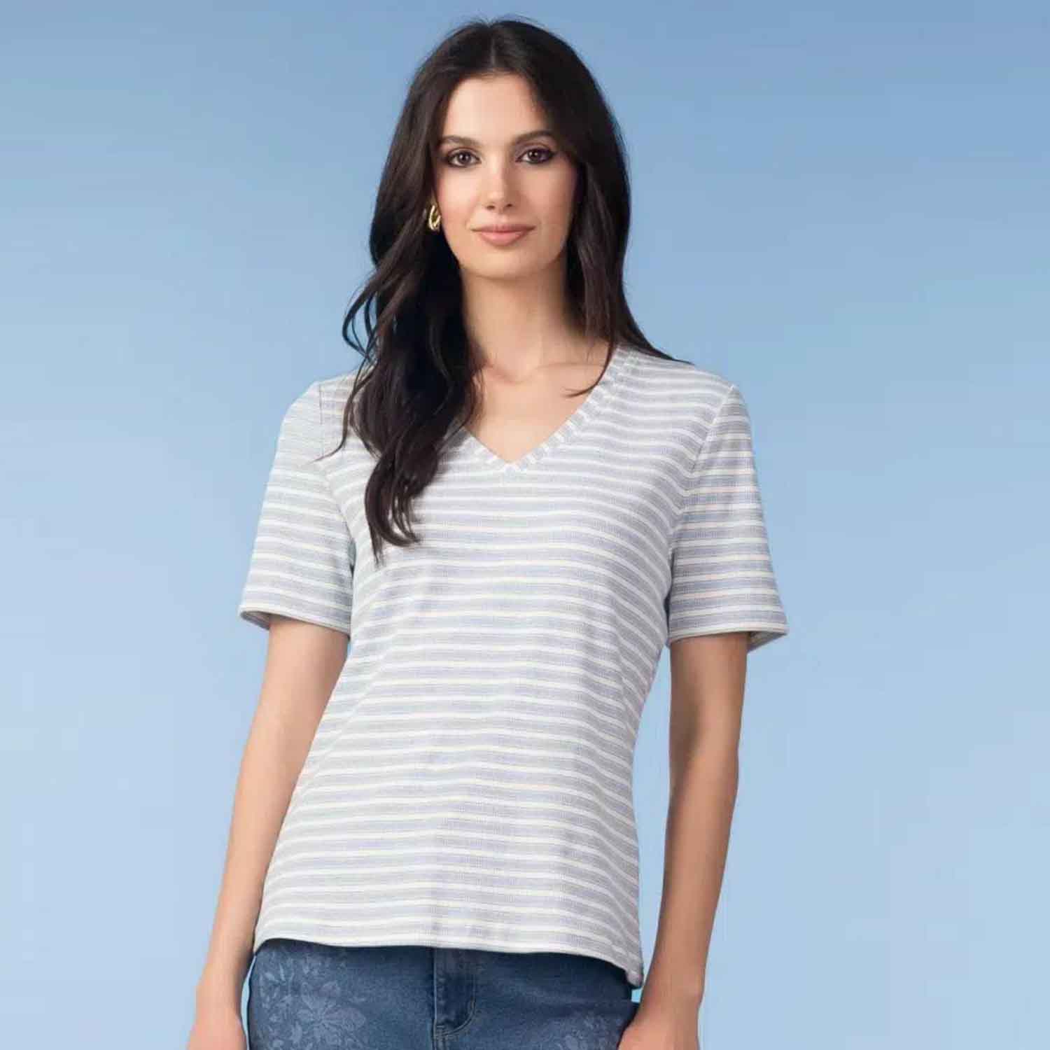 ALISON SHERI A47142 TOP-BLUE 1 A47142 blue 1
