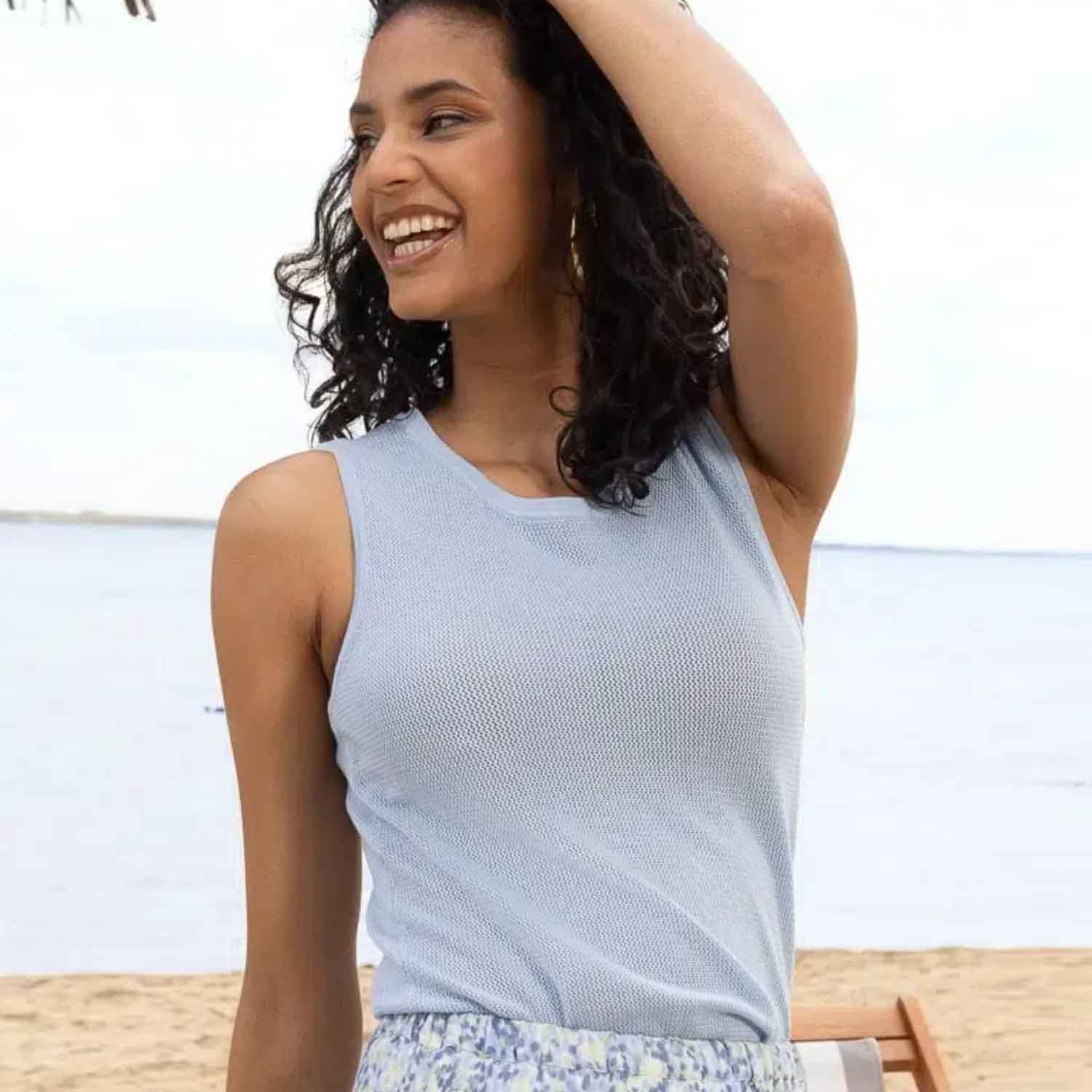 ALISON SHERI A47225 TANK TOP-BLUE 1 A47225 blue 1