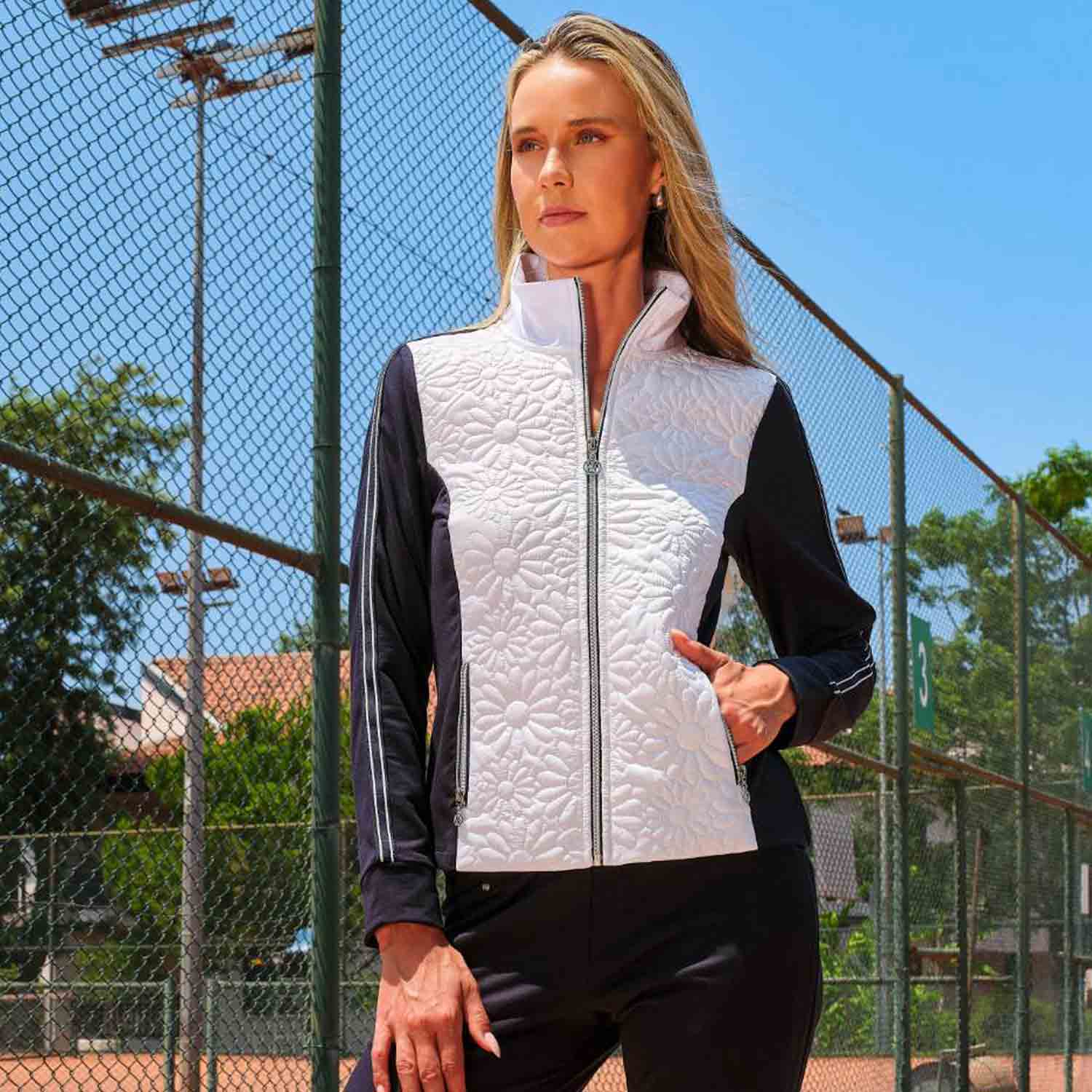 DOLCEZZA 26106 JACKET-NAVY/WHITE 1 Sail Away 26106 Dolcezza SP26