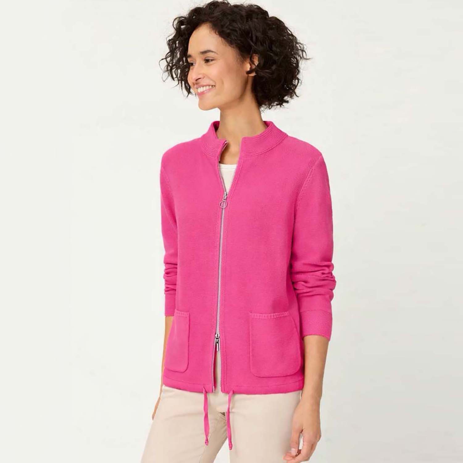 OLSEN CARDIGAN 11000601-FUCHSIA - Obsessions Fashion