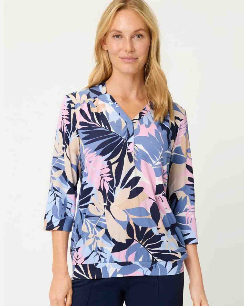 OLSEN T SHIRT 11105300-INK BLUE