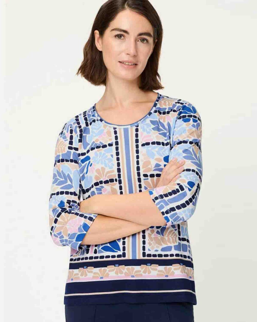 OLSEN T SHIRT 11105305-INK BLUE