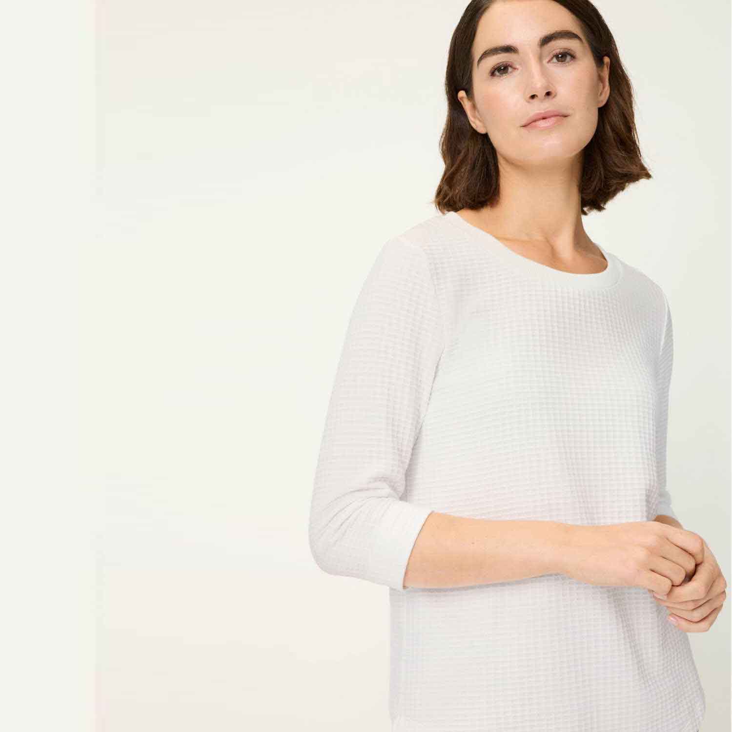 OLSEN T SHIRT 11105307-OFF WHITE 3 OLSEN T SHIRT 11105307-OFF WHITE - Image 3