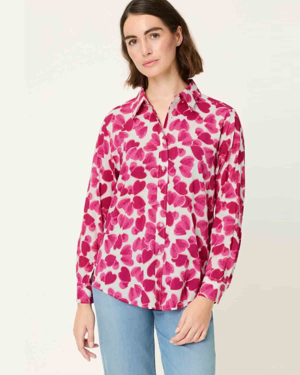 OLSEN BLOUSE 12002182-FUCHSIA