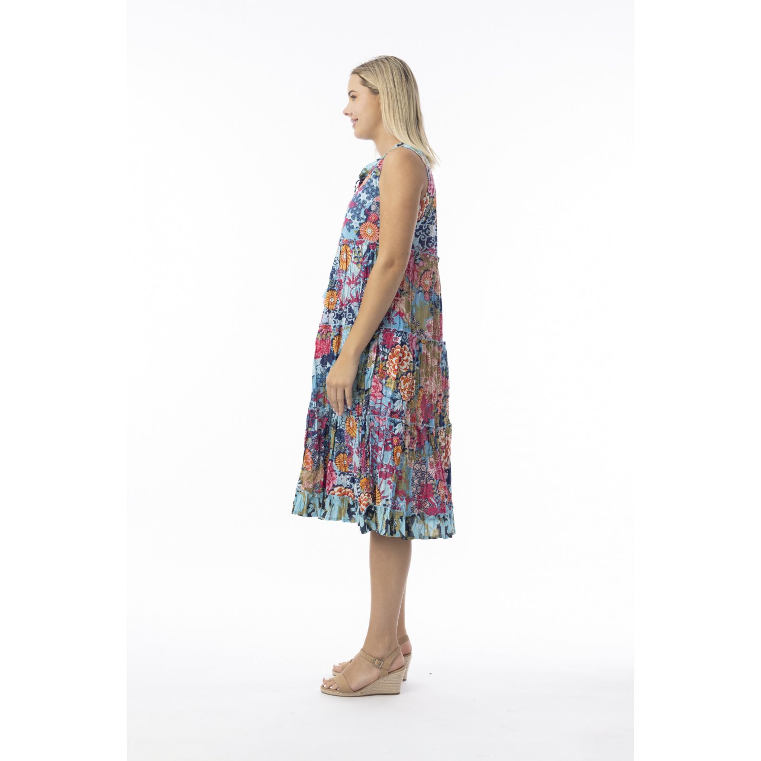 ORIENTIQUE 20137 IKEBANA DRESS-PRINT 3 20137 dress side