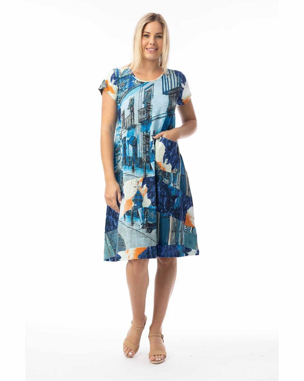 blue dress