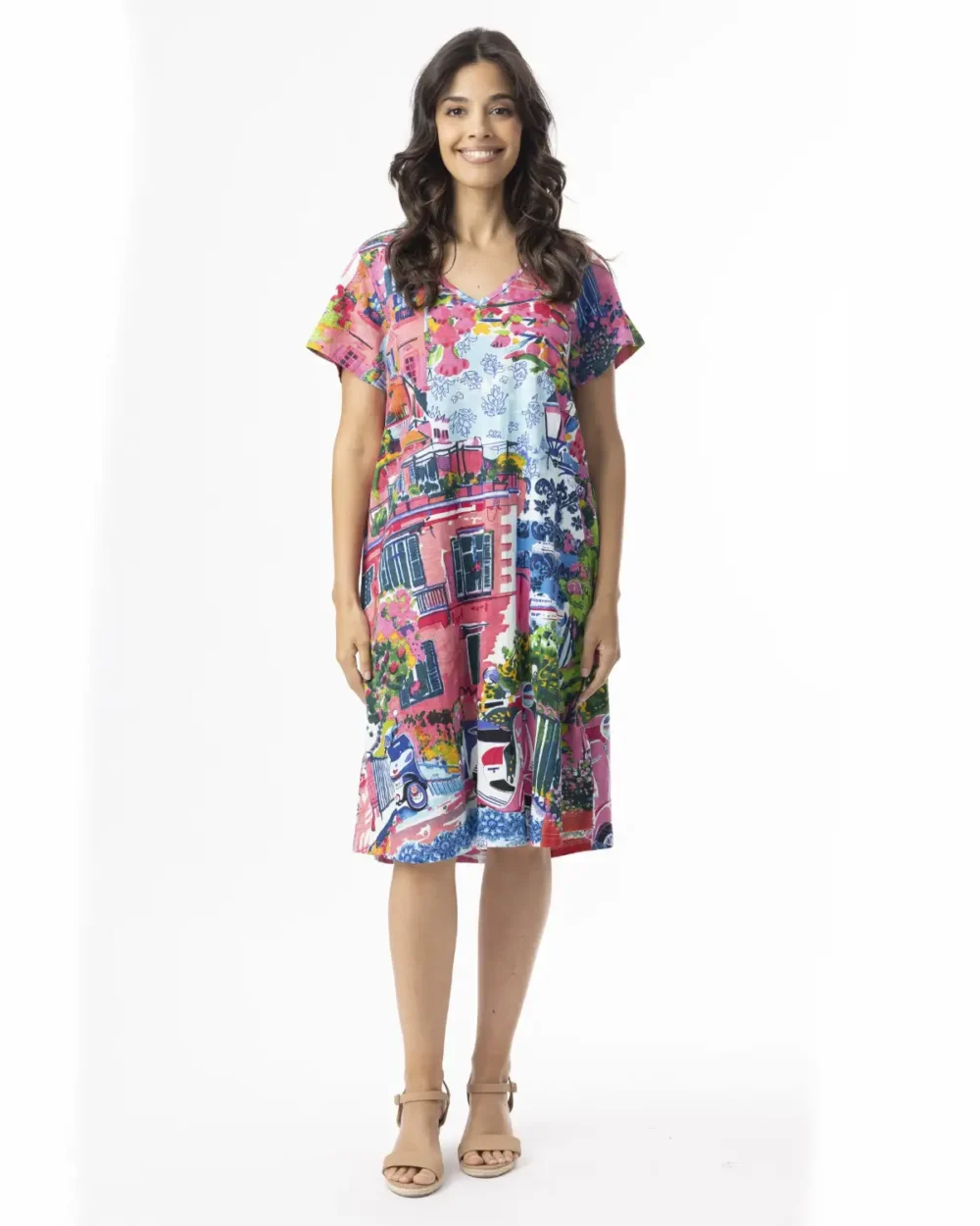 ORIENTIQUE 20153 COTTON DRESS-SCOOTER