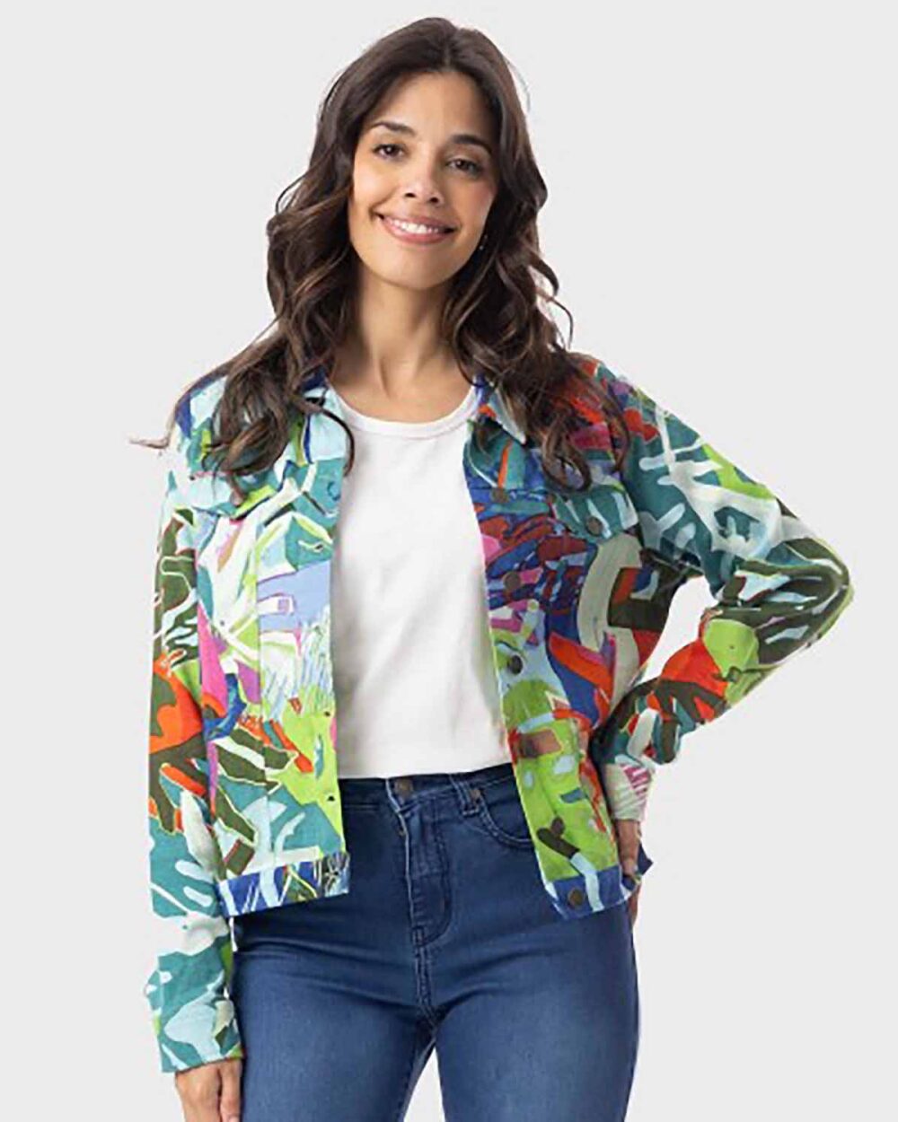 blue green jacket