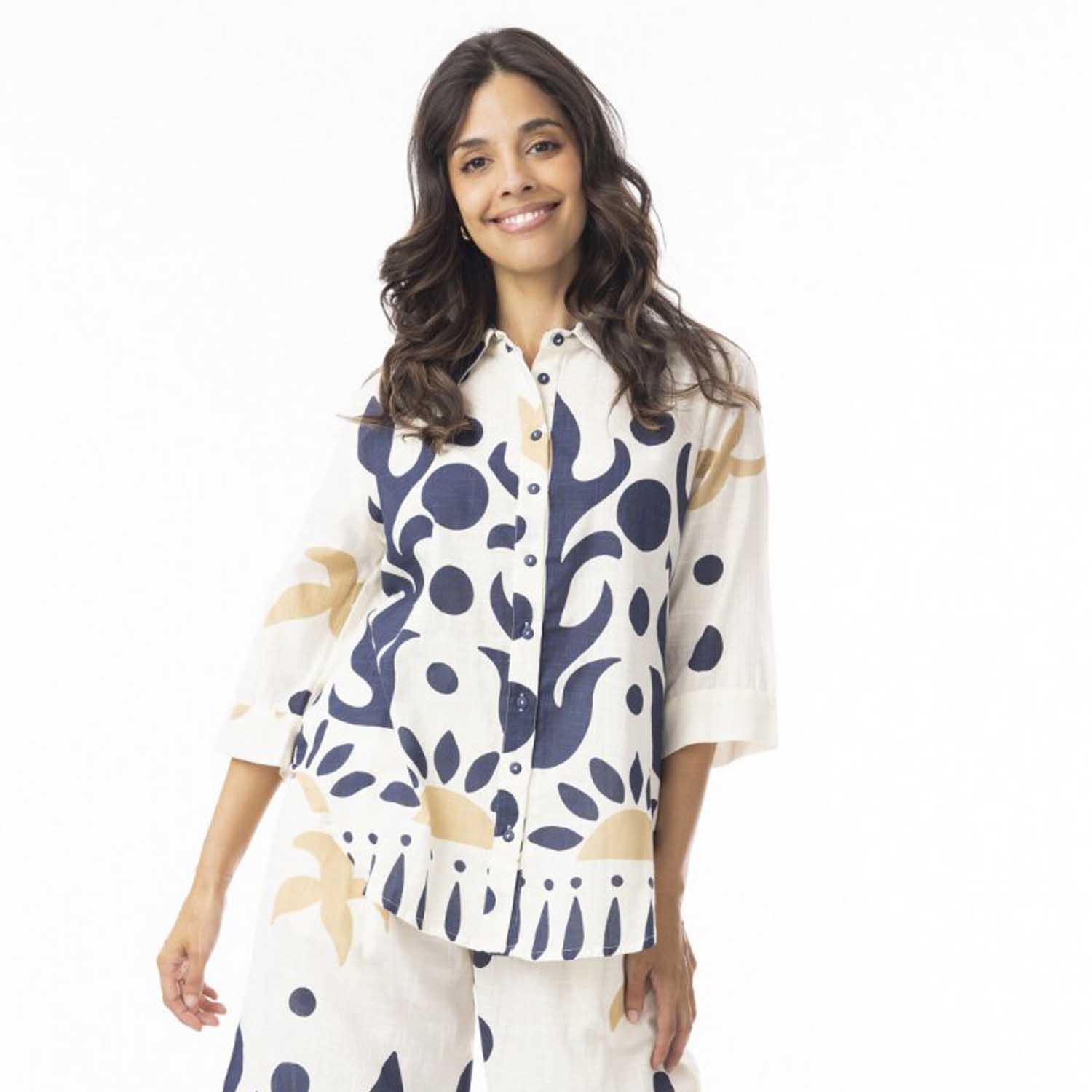 ORIENTIQUE 42190 NAZCA TOP/COLLAR-PRINT 1 42190 nazca top