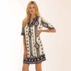neg-pos tunic dress