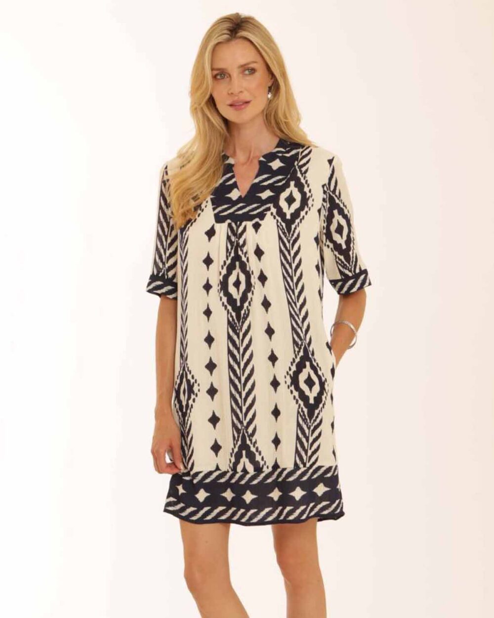 neg-pos tunic dress