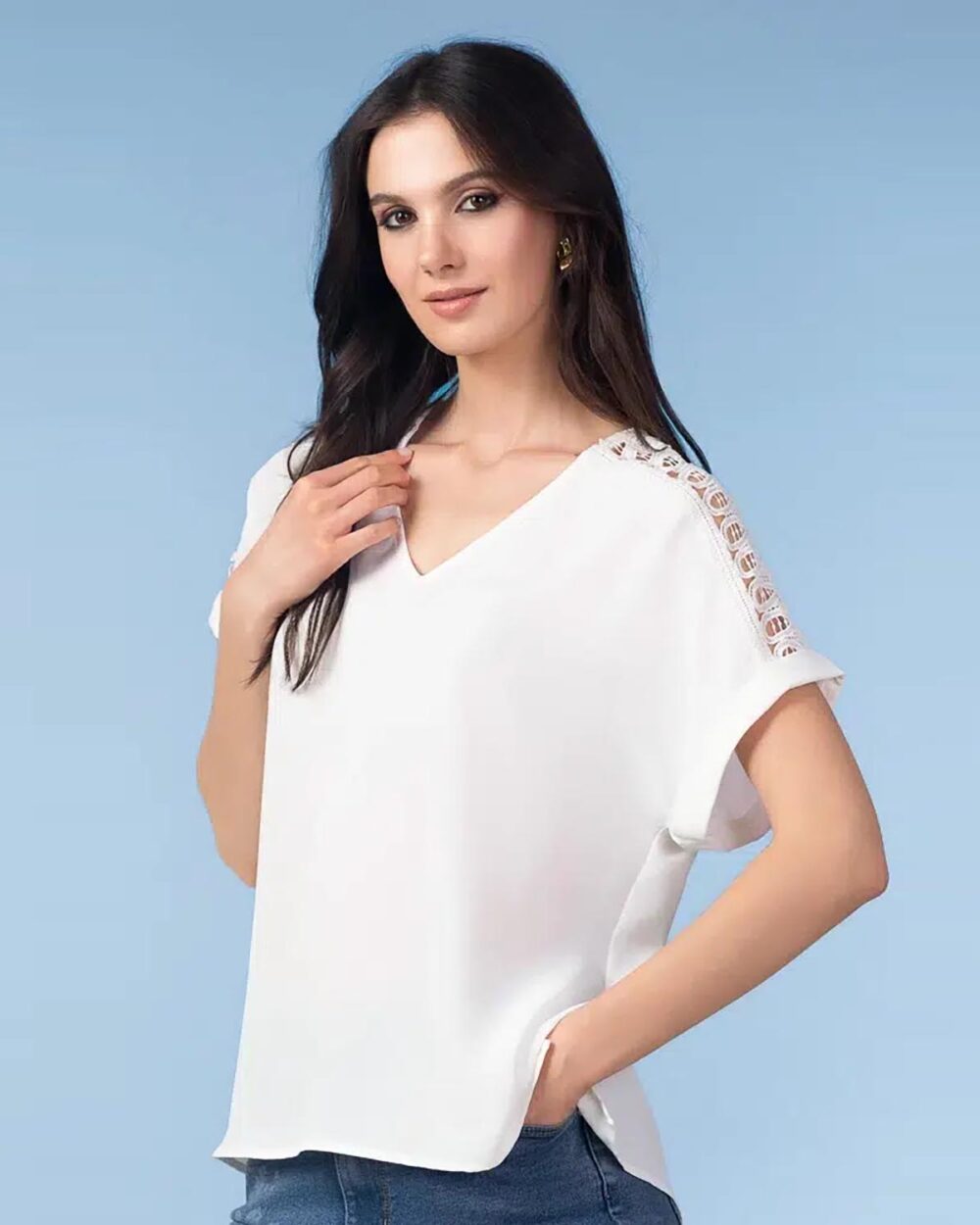 ALISON SHERI A47031 TOP-WHITE