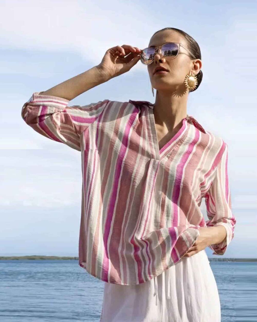 ALISON SHERI A47352 BLOUSE-FUCHSIA