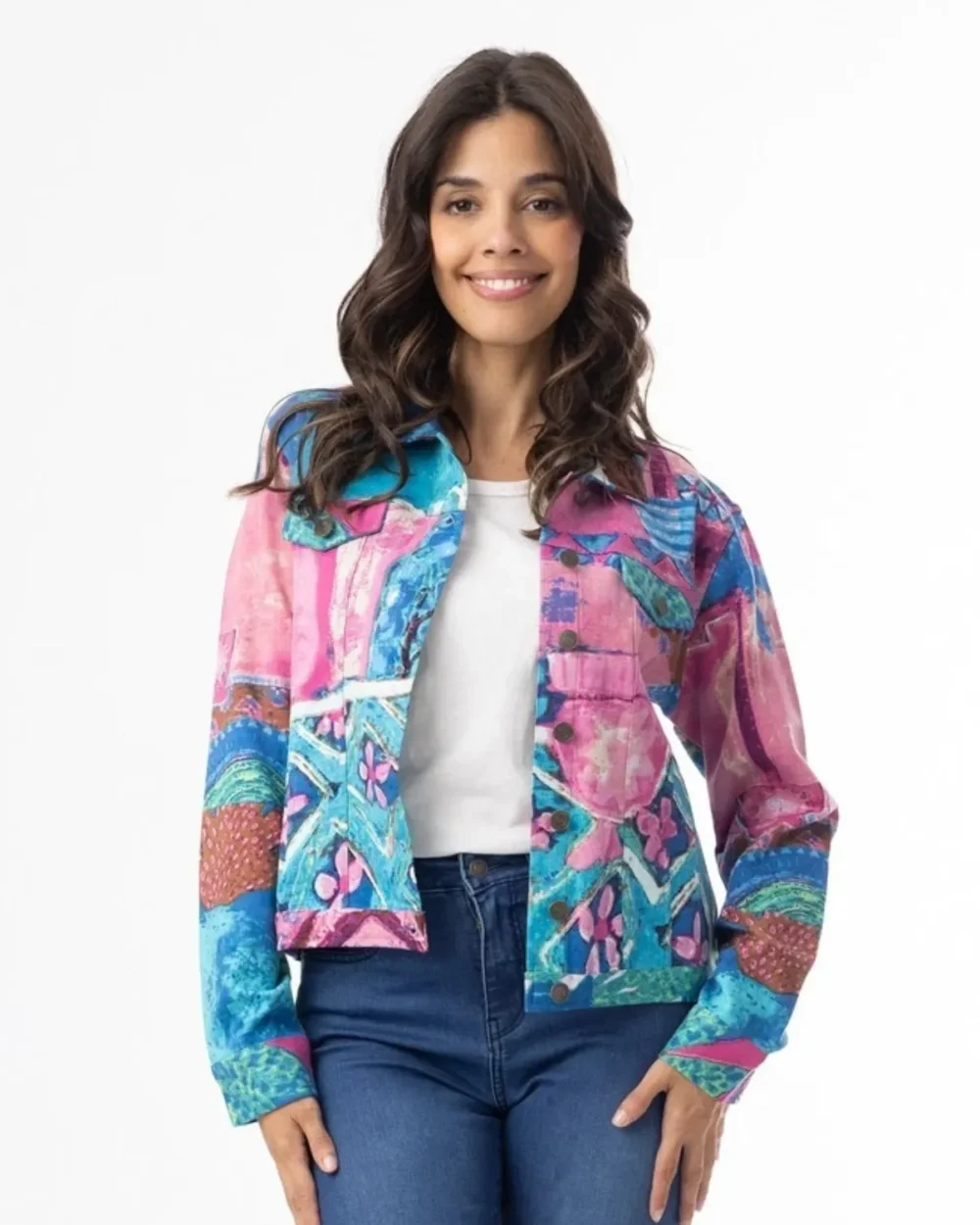 ORIENTIQUE 23101 PONTE JACKET-PRINT