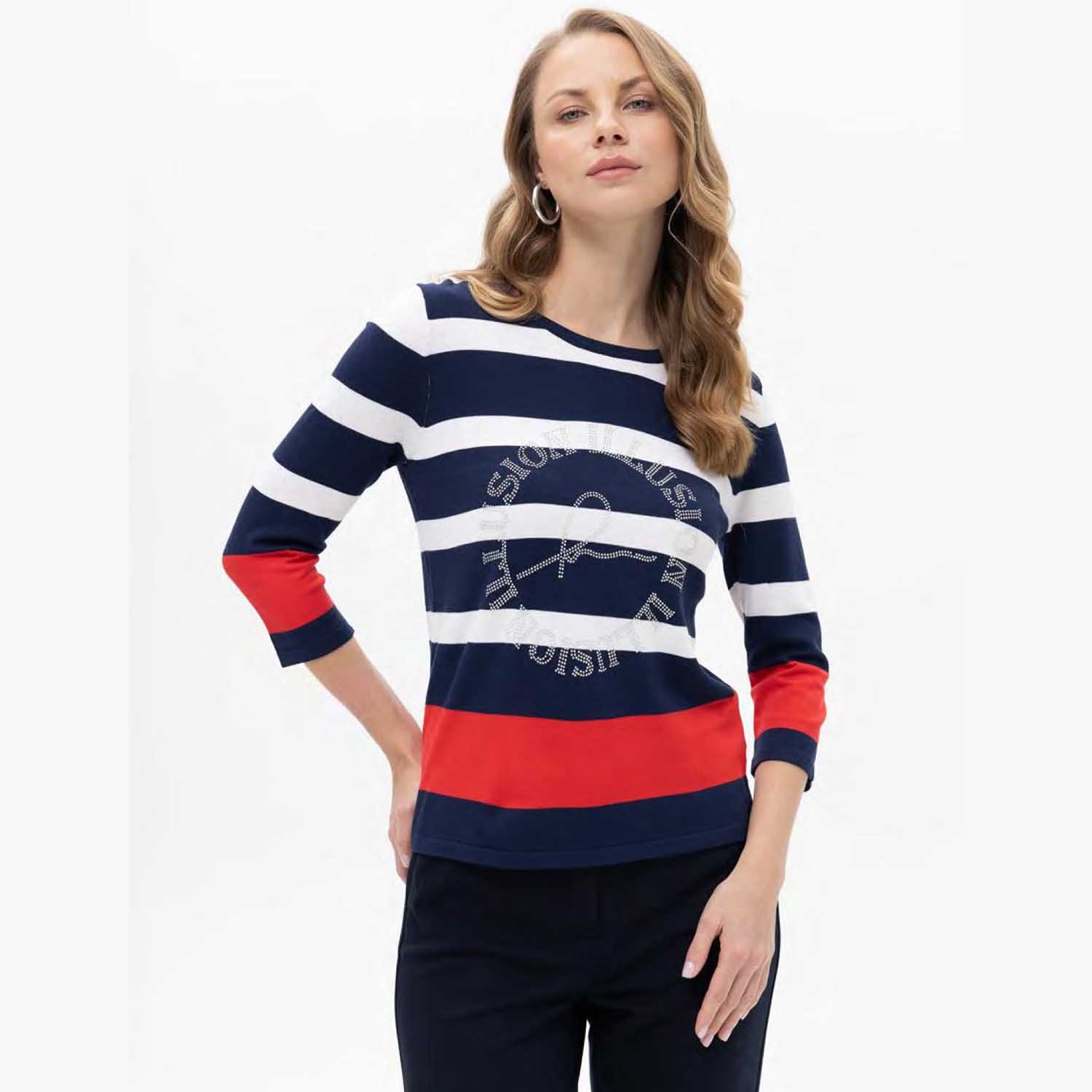 PASSIONI 19022 JUMPER-RED/WHITE/NAVY 1 PASSIONI 19022 JUMPER-RED/WHITE/NAVY