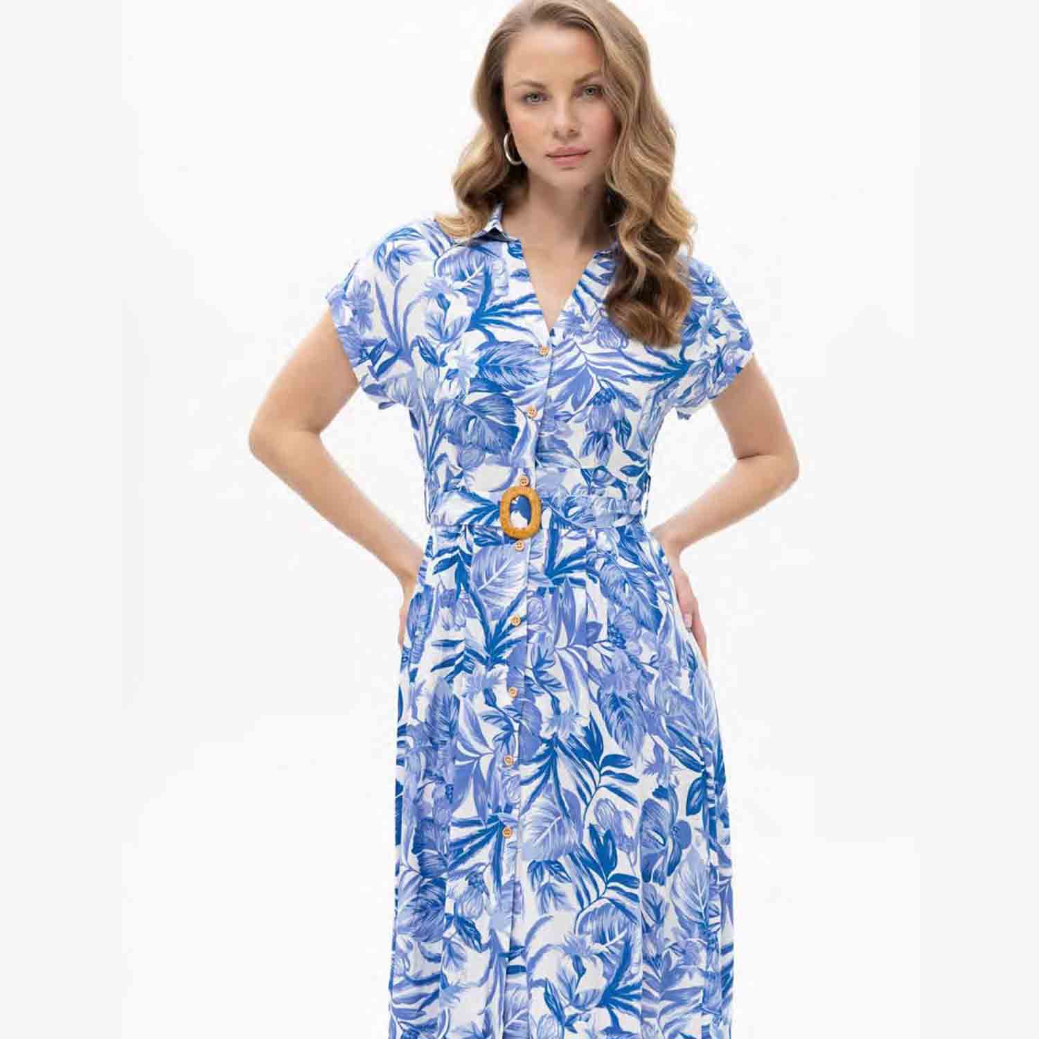 PASSIONI 19200 DRESS-BLUE 2 PASSIONI 19200 DRESS-BLUE - Image 2