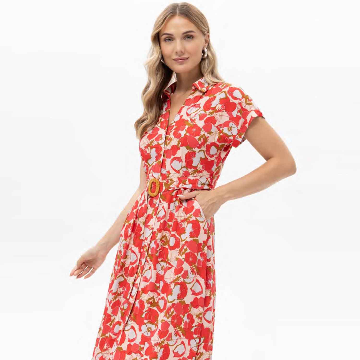 PASSIONI 19203 DRESS-PINK 2 PASSIONI 19203 DRESS-PINK - Image 2