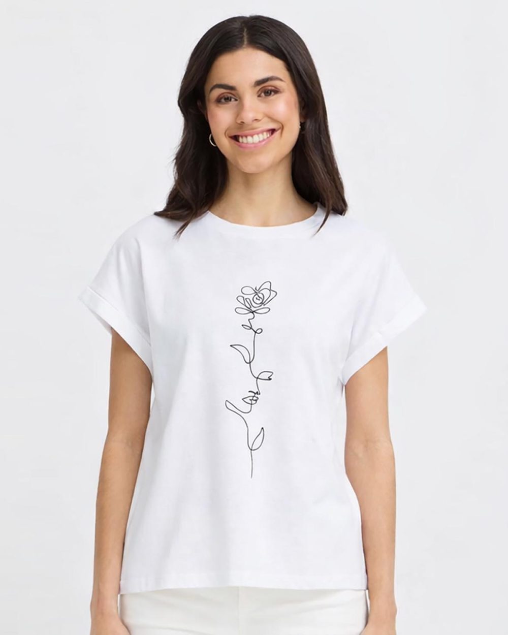 FRANSA 20617632 T-SHIRT-BLANC
