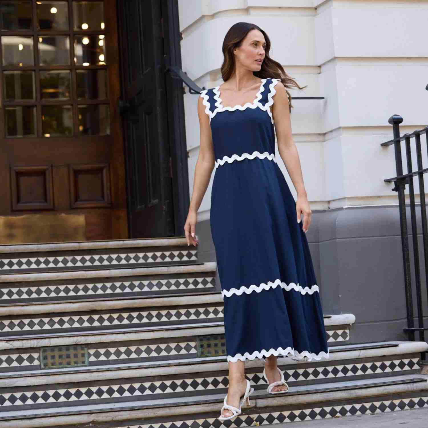 BRAVE&TRUE BT25424 MIDI DRESS-NAVY 1 BRAVE&TRUE BT25424 MIDI DRESS-NAVY