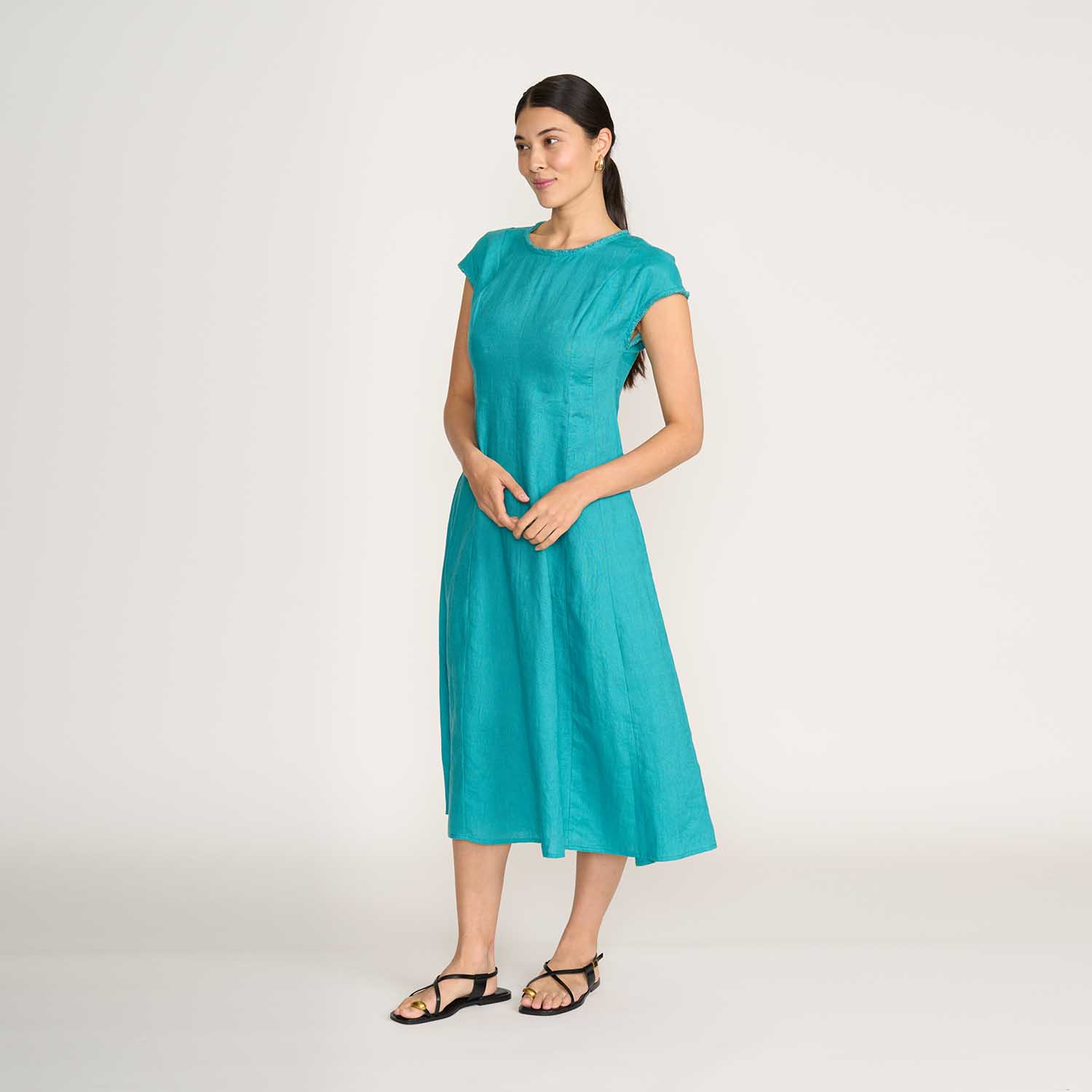 FOIL FO8241 FESTIVAL EVENT DRESS-AQUA 4 FOIL FO8241 FESTIVAL EVENT DRESS-AQUA - Image 4