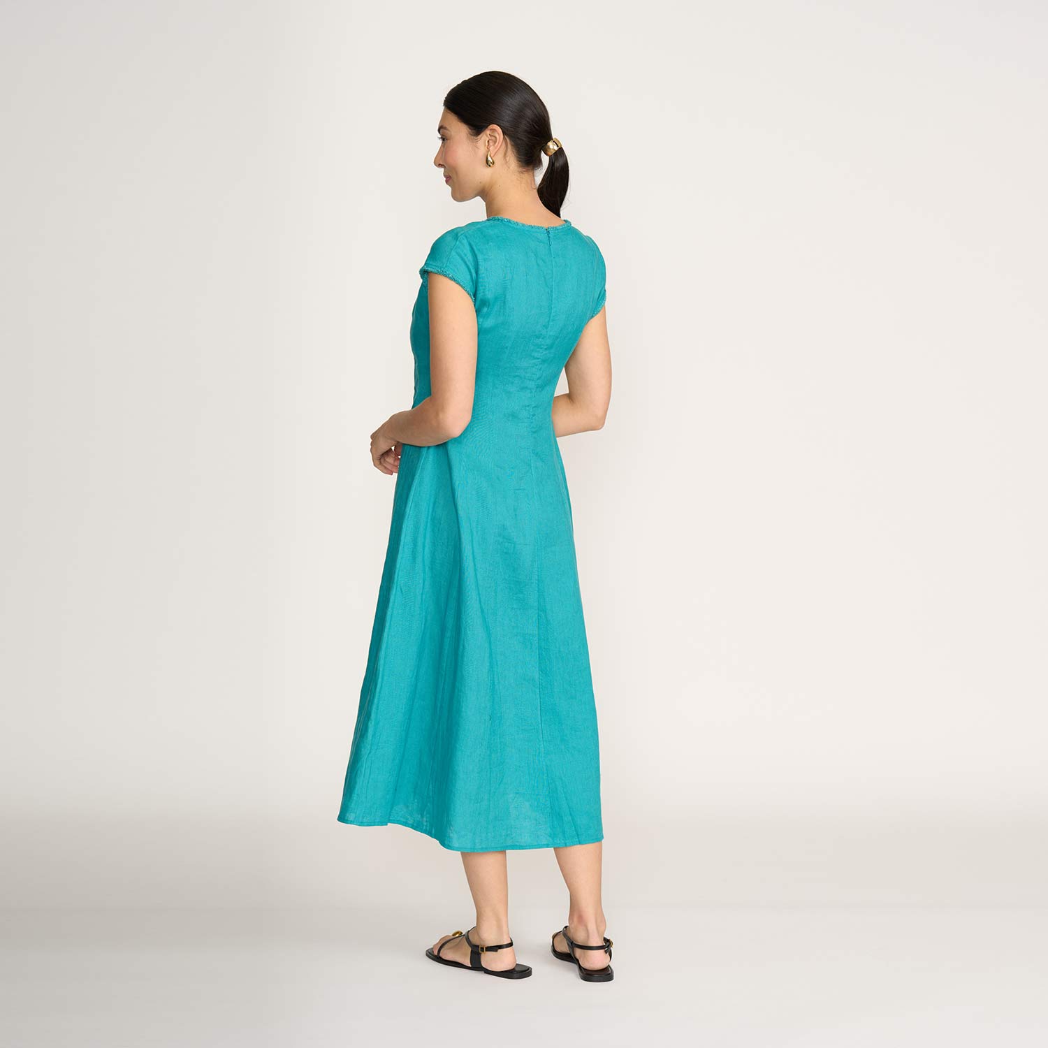 FOIL FO8241 FESTIVAL EVENT DRESS-AQUA 3 FOIL FO8241 FESTIVAL EVENT DRESS-AQUA - Image 3
